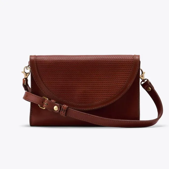 Nisolo Bags and Wallets Women Cleo Convertible Crossbody Woven Brandy