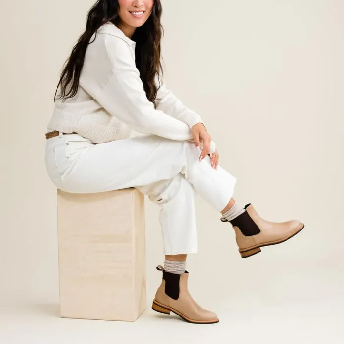 Nisolo Boots Women Carmen Chelsea Boot 20 Almond Nisolo Boots Women Carmen Chelsea Boot 20 Almond