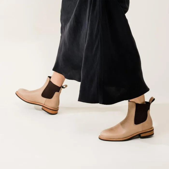 Nisolo Boots Women Carmen Chelsea Boot 20 Almond Nisolo Boots Women Carmen Chelsea Boot 20 Almond