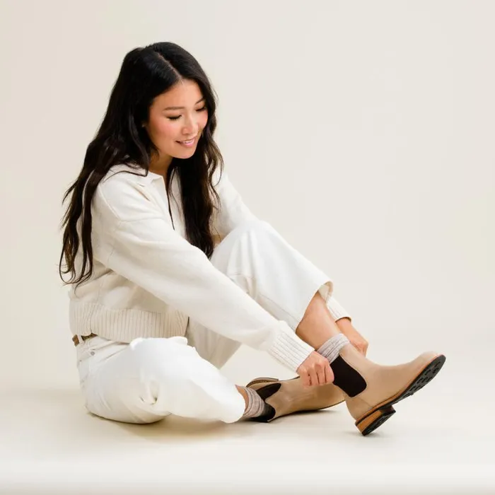 Nisolo Boots Women Carmen Chelsea Boot 20 Almond Nisolo Boots Women Carmen Chelsea Boot 20 Almond