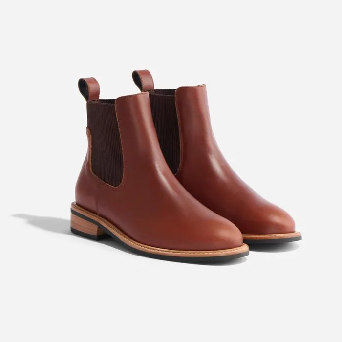 Nisolo Boots Women Carmen Chelsea Boot 20 Brandy
