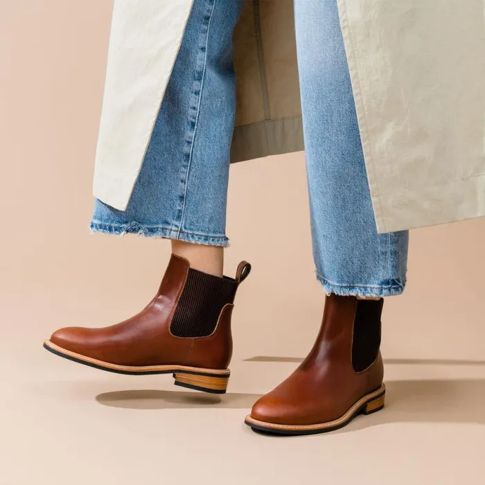 Nisolo Boots Women Carmen Chelsea Boot 20 Brandy Nisolo Boots Women Carmen Chelsea Boot 20 Brandy