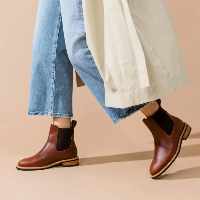 Nisolo Boots Women Carmen Chelsea Boot 20 Brandy Nisolo Boots Women Carmen Chelsea Boot 20 Brandy