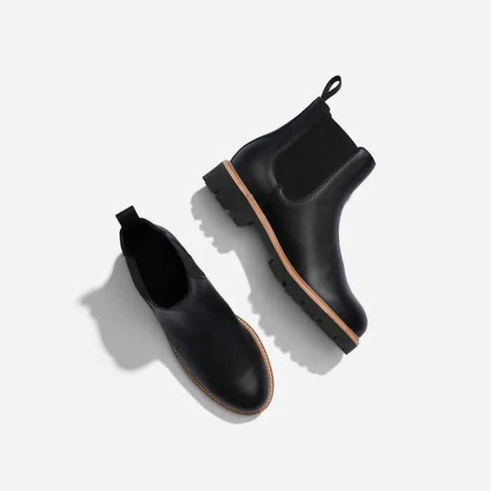 Nisolo Boots Women GoTo Lug Chelsea Boot 20 Black
