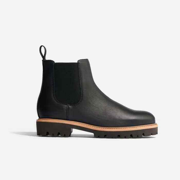 Nisolo Boots Women GoTo Lug Chelsea Boot 20 Black