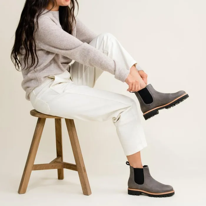 Nisolo Boots Women GoTo Lug Chelsea Boot 20 Grey Nisolo Boots Women GoTo Lug Chelsea Boot 20 Grey