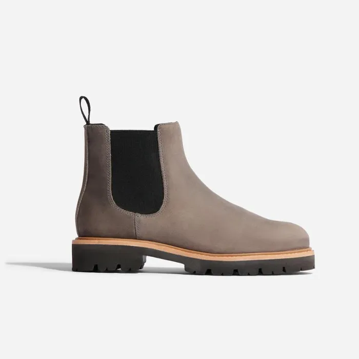 Nisolo Boots Women GoTo Lug Chelsea Boot 20 Grey Nisolo Boots Women GoTo Lug Chelsea Boot 20 Grey