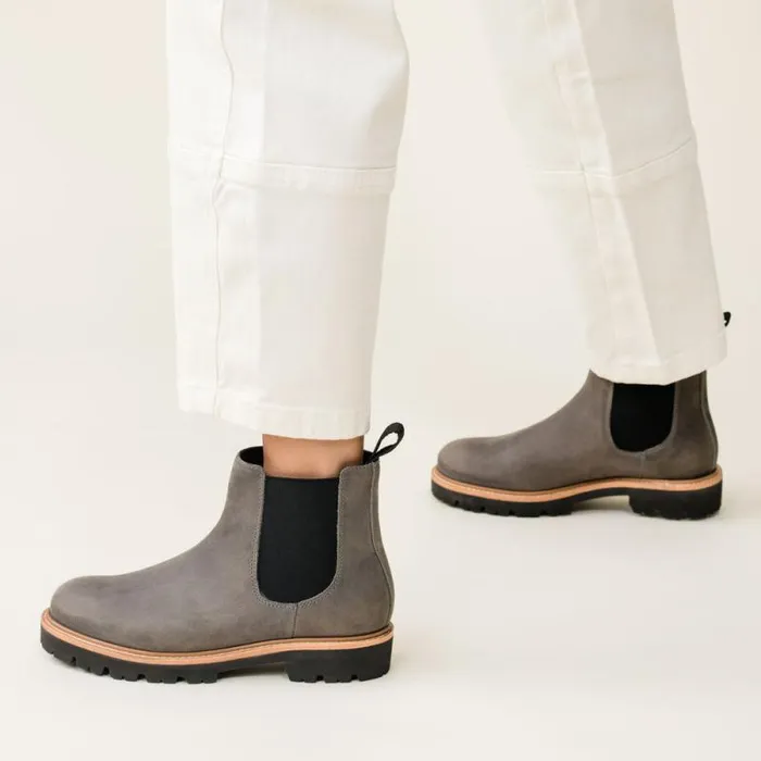 Nisolo Boots Women GoTo Lug Chelsea Boot 20 Grey Nisolo Boots Women GoTo Lug Chelsea Boot 20 Grey