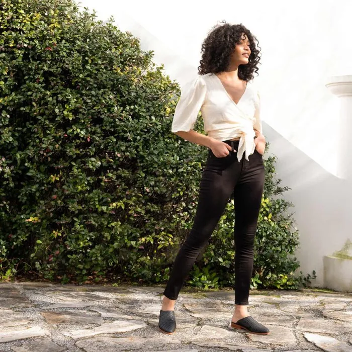 Nisolo Flats and Slip Ons Women Ama Woven Mule Woven Black Nisolo Flats and Slip Ons Women Ama Woven Mule Woven Black
