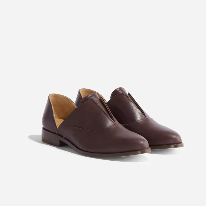 Nisolo Flats and Slip Ons Women Emma D039Orsay Oxford 20 Wine