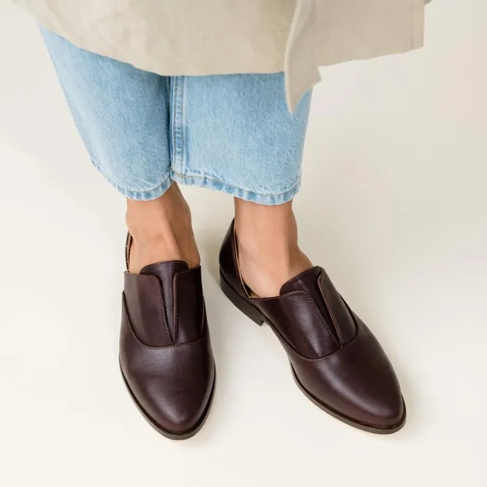 Nisolo Flats and Slip Ons Women Emma D039Orsay Oxford 20 Wine