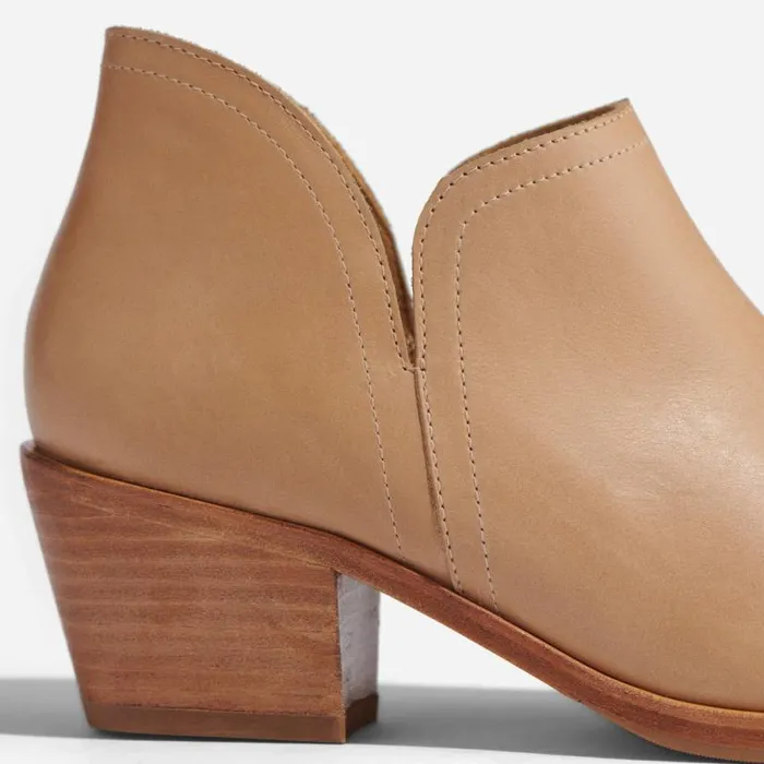 Nisolo Heels Women Mia Everyday Ankle Bootie Almond