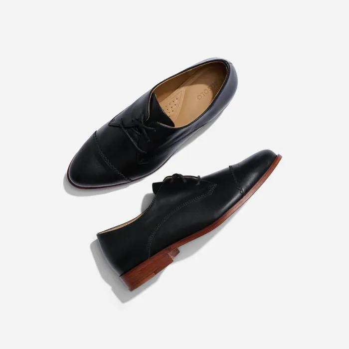 Nisolo Loafers and Mules Women Emilia Cap Toe Oxford Black Nisolo Loafers and Mules Women Emilia Cap Toe Oxford Black