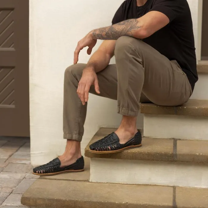 Nisolo Oxfords and Loafers Men Huarache Sandal Black