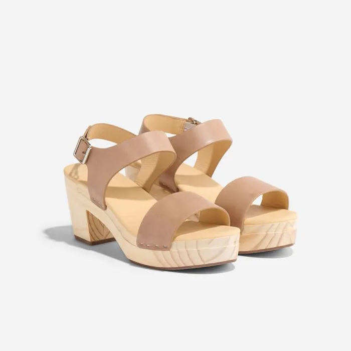 Nisolo Sandals Women AllDay Open Toe Clog Almond