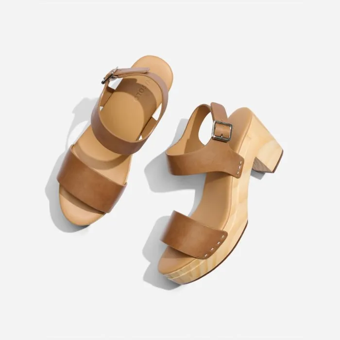 Nisolo Sandals Women AllDay Open Toe Clog Almond