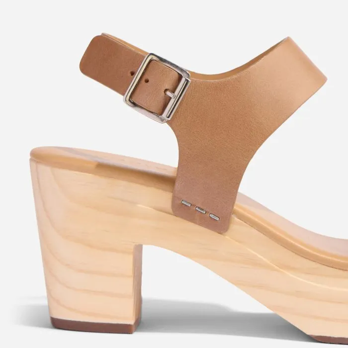 Nisolo Sandals Women AllDay Open Toe Clog Almond