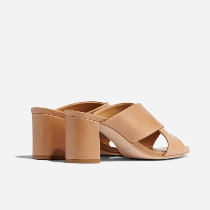 Nisolo Sandals Women Carina Cross Strap Mule Almond
