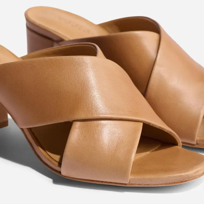 Nisolo Sandals Women Carina Cross Strap Mule Almond