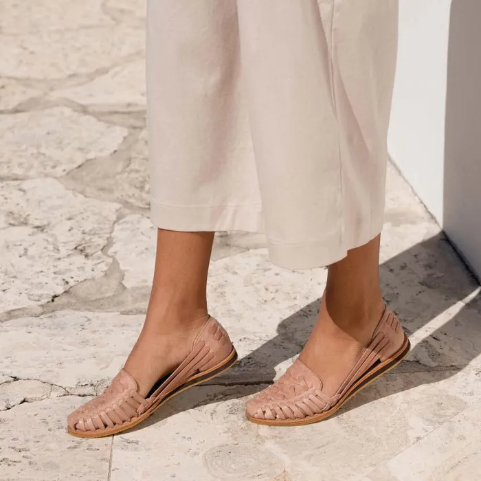 Nisolo Sandals Women Huarache Sandal Desert Rose Nisolo Sandals Women Huarache Sandal Desert Rose