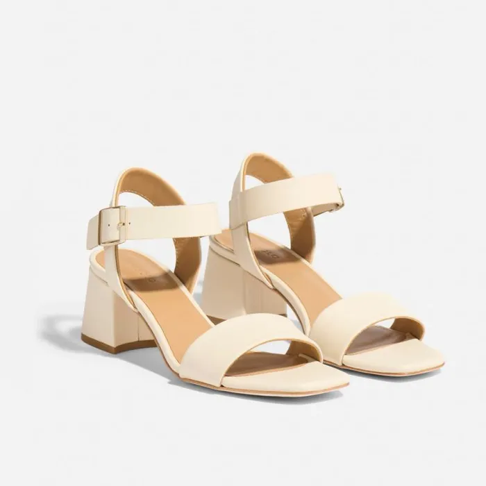 Nisolo Sandals Women Stella GoTo Block Heel Sandal Bone