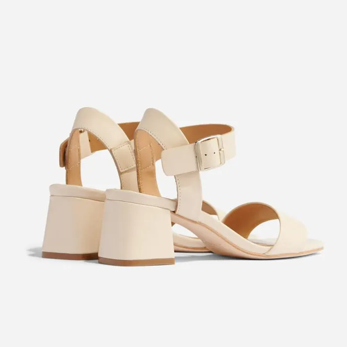 Nisolo Sandals Women Stella GoTo Block Heel Sandal Bone Nisolo Sandals Women Stella GoTo Block Heel Sandal Bone
