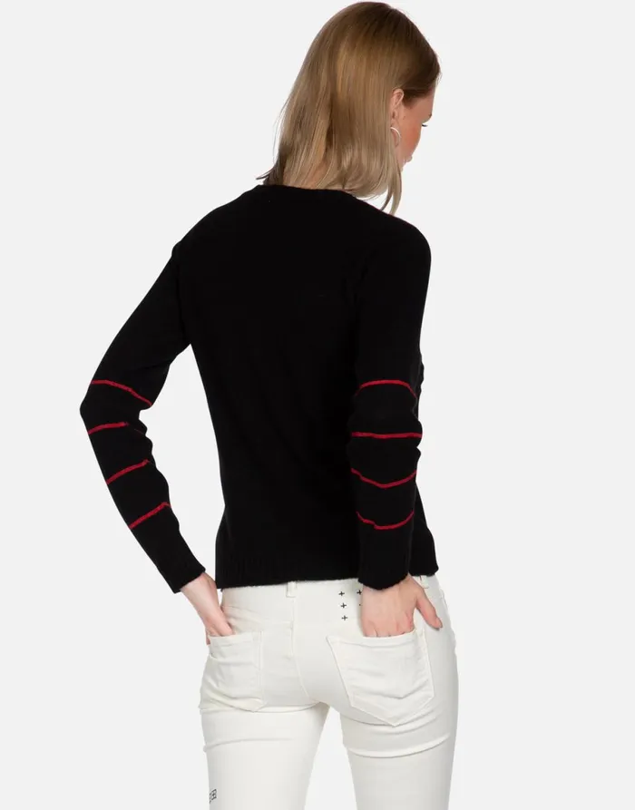 North Kiss Lip Black Women039s Lauren Moshi Sweaters and Knits
