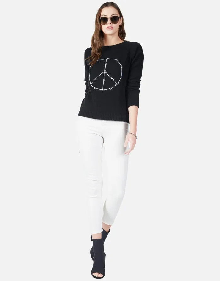 North Peace Bones Black Women039s Lauren Moshi Sweaters and Knits