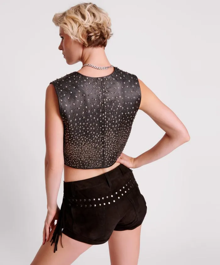 One Teaspoon Bottoms GOTHIC RODEO FRINGED SUEDE STUDDED BANDITS LOW WAIST SHORTS 8211 Women One Teaspoon Bottoms GOTHIC RODEO FRINGED SUEDE STUDDED BANDITS LOW WAIST SHORTS 8211 Women