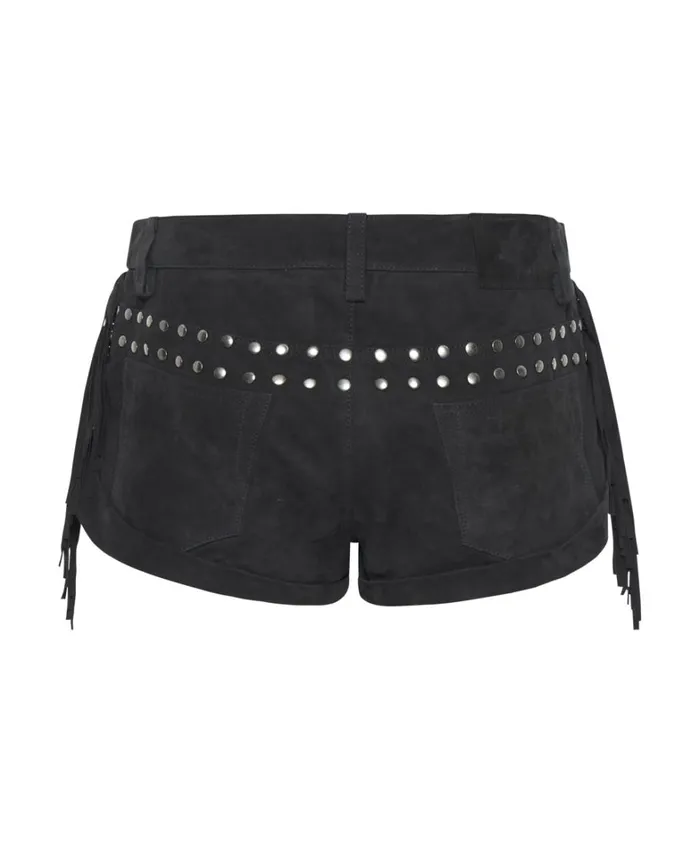 One Teaspoon Bottoms GOTHIC RODEO FRINGED SUEDE STUDDED BANDITS LOW WAIST SHORTS 8211 Women One Teaspoon Bottoms GOTHIC RODEO FRINGED SUEDE STUDDED BANDITS LOW WAIST SHORTS 8211 Women