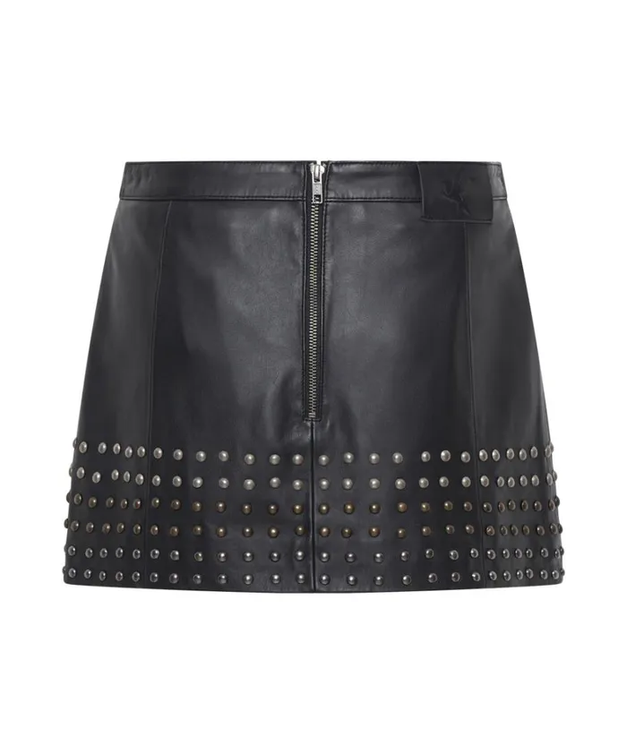 One Teaspoon Bottoms HAND STUDDED LEATHER SKIRT 8211 Women One Teaspoon Bottoms HAND STUDDED LEATHER SKIRT 8211 Women