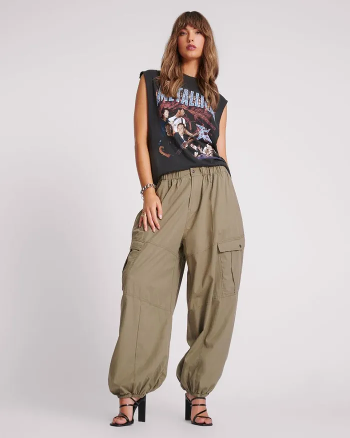 One Teaspoon Bottoms KHAKI UTILITY FLIGHT PANTS 8211 Women