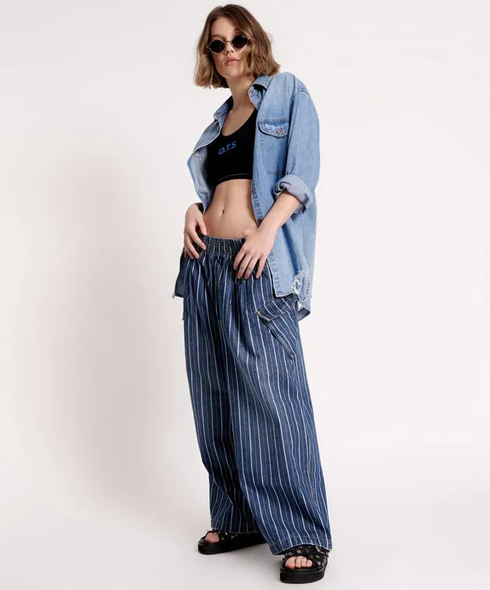 One Teaspoon Bottoms LE STRIPE PARACHUTE PANTS 8211 Women