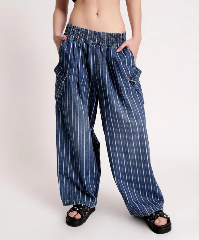 One Teaspoon Bottoms LE STRIPE PARACHUTE PANTS 8211 Women