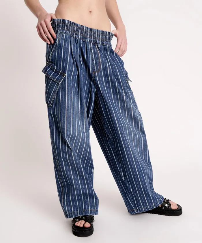 One Teaspoon Bottoms LE STRIPE PARACHUTE PANTS 8211 Women
