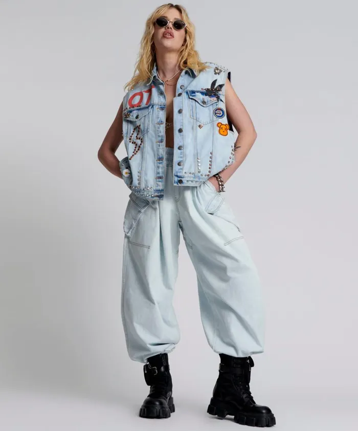 One Teaspoon Bottoms LE SURF DENIM PARACHUTE PANTS 8211 Women