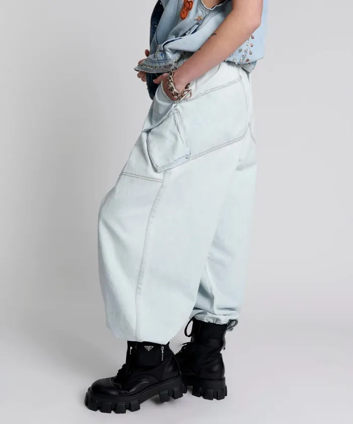 One Teaspoon Bottoms LE SURF DENIM PARACHUTE PANTS 8211 Women