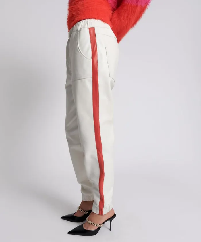 One Teaspoon Bottoms RED LINE LEATHER TRACK PANTS 8211 Women One Teaspoon Bottoms RED LINE LEATHER TRACK PANTS 8211 Women
