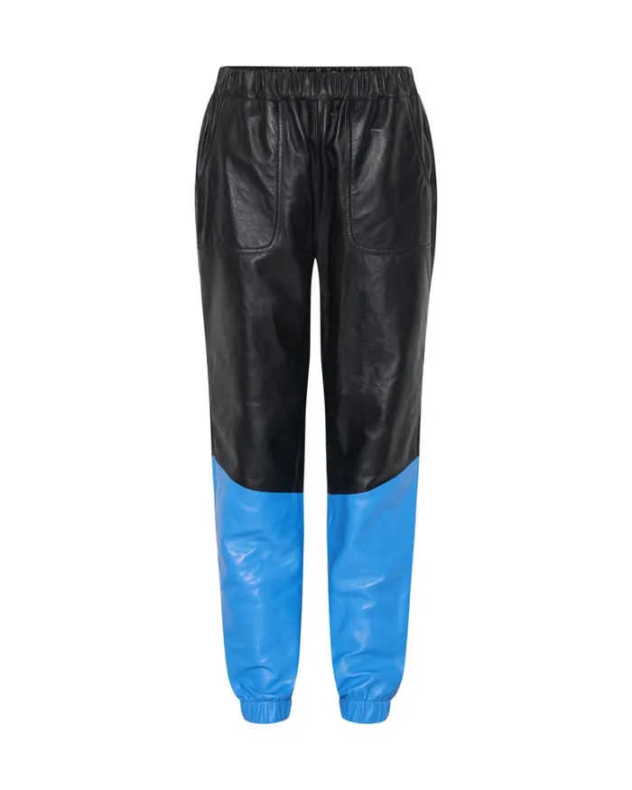 One Teaspoon Bottoms STAND BY LEATHER TRACK PANTS 8211 Women