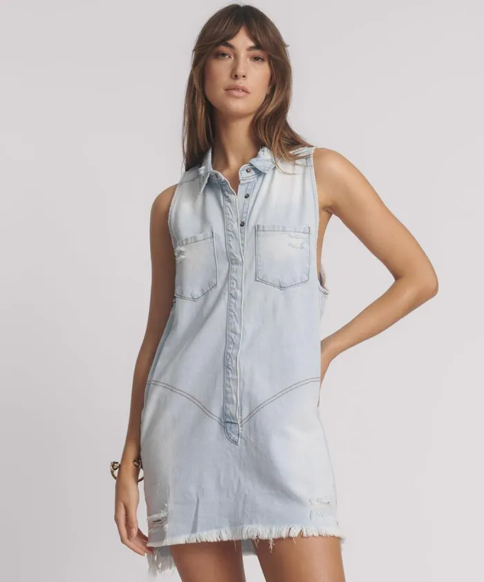 One Teaspoon Denim Dresses CASANOVA DENIM BRAXTON DRESS 8211 Women