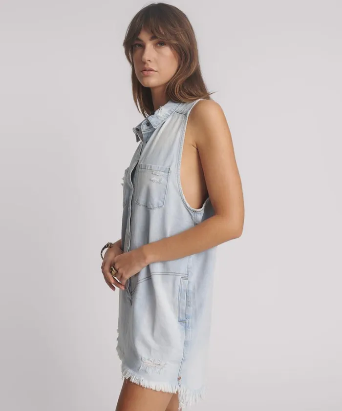 One Teaspoon Denim Dresses CASANOVA DENIM BRAXTON DRESS 8211 Women One Teaspoon Denim Dresses CASANOVA DENIM BRAXTON DRESS 8211 Women