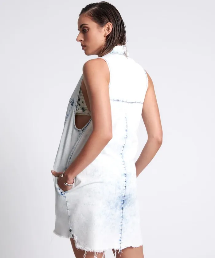 One Teaspoon Denim Dresses FADED ACID MINI BRAXTON DRESS 8211 Women One Teaspoon Denim Dresses FADED ACID MINI BRAXTON DRESS 8211 Women