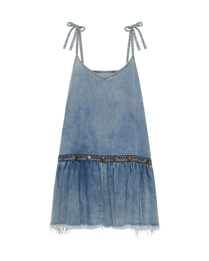 One Teaspoon Denim Dresses ICONIC HOLLYWOOD HILLS DENIM DRESS 8211 Women One Teaspoon Denim Dresses ICONIC HOLLYWOOD HILLS DENIM DRESS 8211 Women