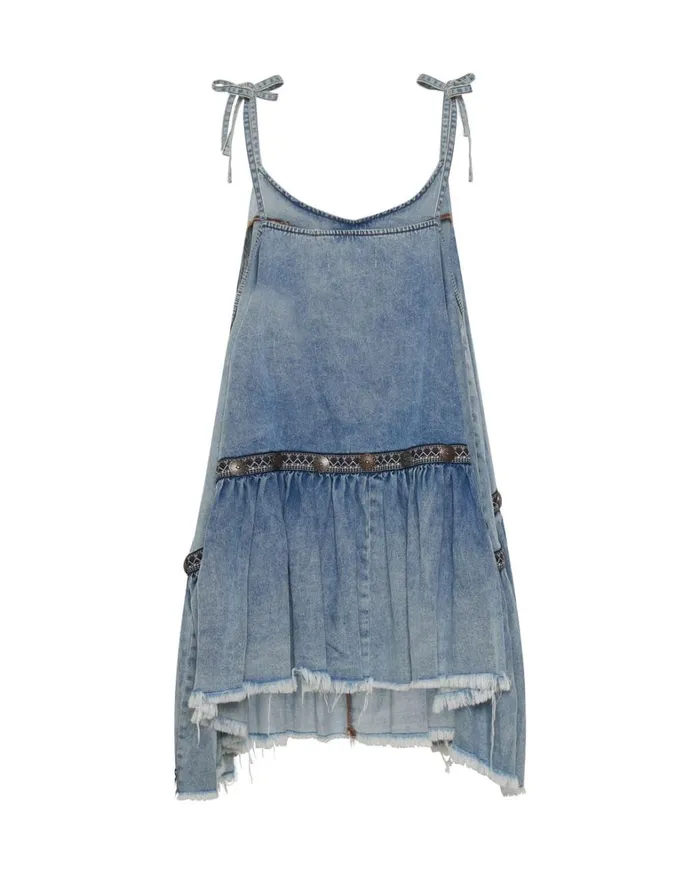 One Teaspoon Denim Dresses ICONIC HOLLYWOOD HILLS DENIM DRESS 8211 Women One Teaspoon Denim Dresses ICONIC HOLLYWOOD HILLS DENIM DRESS 8211 Women