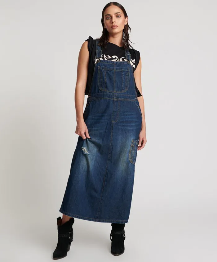 One Teaspoon Denim Dresses ROYAL BLUE LONG STANTON ST DRESS 8211 Women