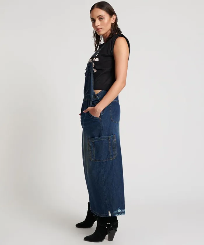 One Teaspoon Denim Dresses ROYAL BLUE LONG STANTON ST DRESS 8211 Women One Teaspoon Denim Dresses ROYAL BLUE LONG STANTON ST DRESS 8211 Women