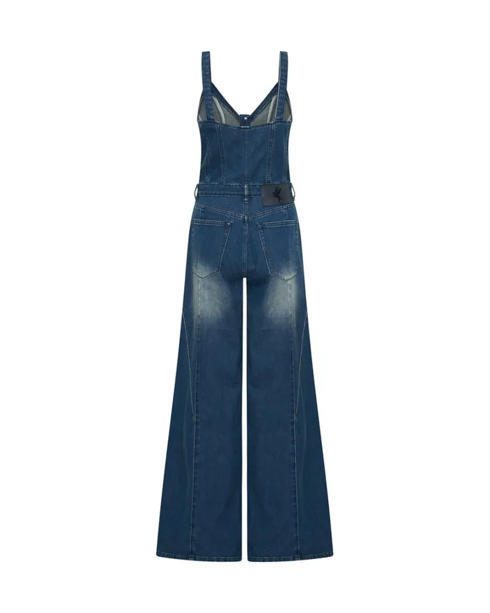One Teaspoon Denim Jumpsuits GRITTY BLUE FREIDA FIT N FLARE DENIM JUMPSUIT 8211 Women One Teaspoon Denim Jumpsuits GRITTY BLUE FREIDA FIT N FLARE DENIM JUMPSUIT 8211 Women