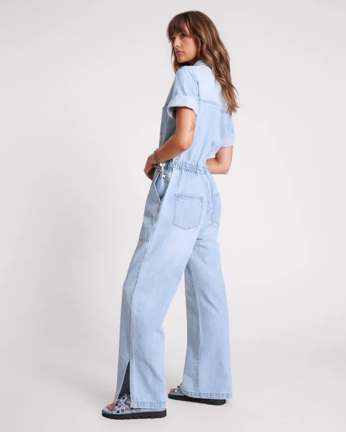 One Teaspoon Denim Jumpsuits SPORTSTER BLUE VERONICA DENIM JUMPSUIT 8211 Women