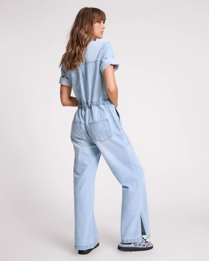 One Teaspoon Denim Jumpsuits SPORTSTER BLUE VERONICA DENIM JUMPSUIT 8211 Women