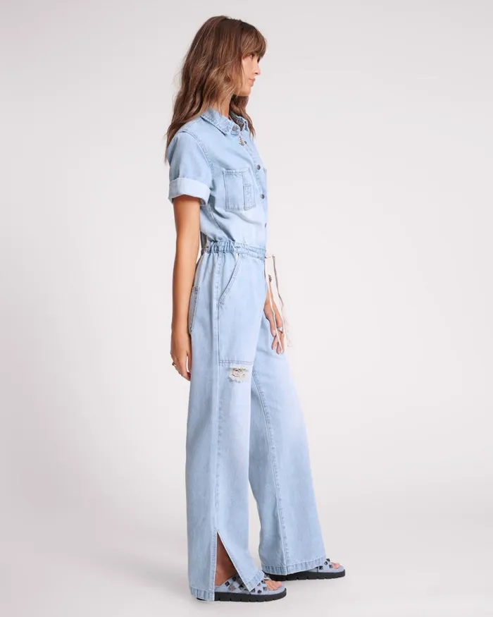One Teaspoon Denim Jumpsuits SPORTSTER BLUE VERONICA DENIM JUMPSUIT 8211 Women